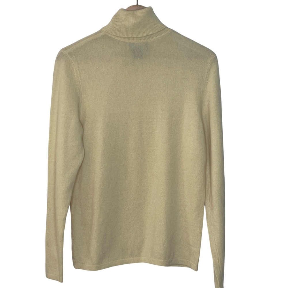 Charter Club Yellow 2 Ply Cashmere Turtleneck Sweater Women's Size S